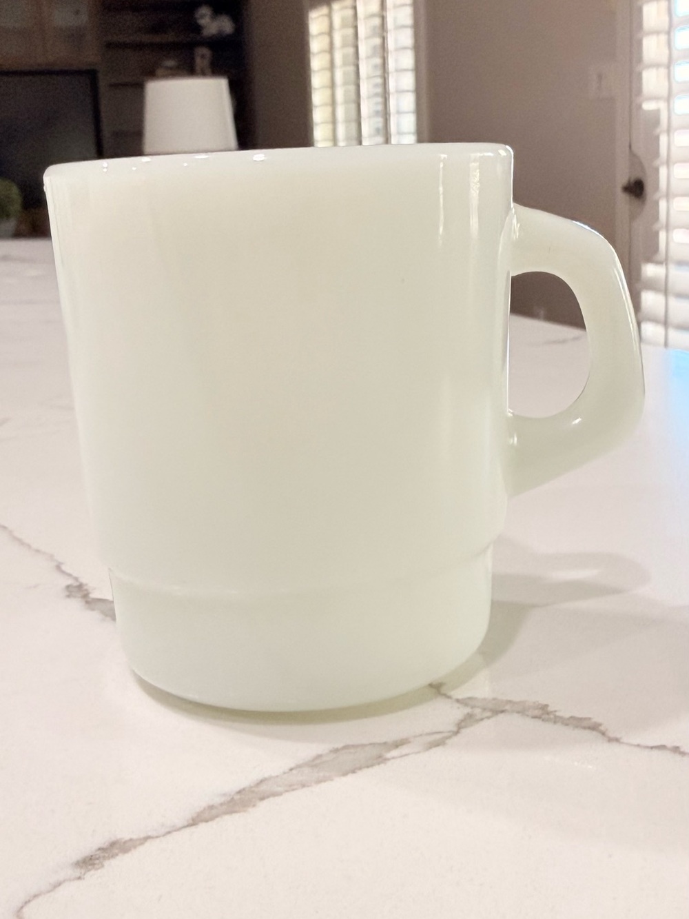 Vintage Fire-King Milk Glass Stacking Mug